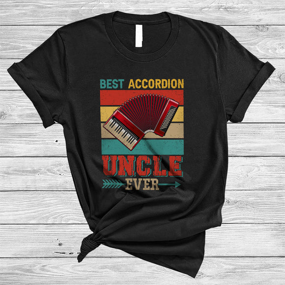 MacnyStore - Vintage Retro Best Accordion Uncle Ever, Proud Father's Day Accordion Player, Dad Family Group T-Shirt