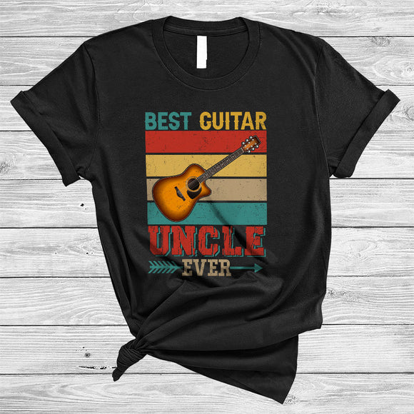 MacnyStore - Vintage Retro Best Guitar Uncle Ever, Proud Father's Day Guitar Player, Dad Family Group T-Shirt