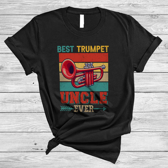 MacnyStore - Vintage Retro Best Trumpet Uncle Ever, Proud Father's Day Trumpet Player, Dad Family Group T-Shirt