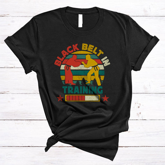 MacnyStore - Vintage Retro Black Belt In Training, Awesome Future Judo Lover Matching Group T-Shirt