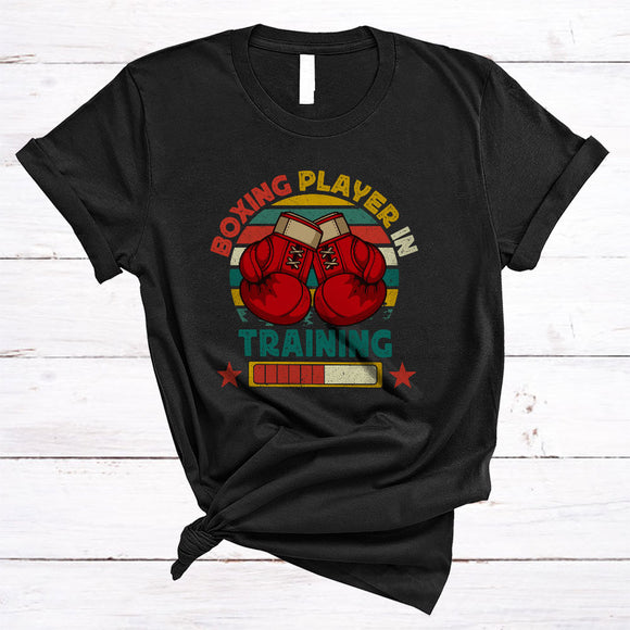 MacnyStore - Vintage Retro Boxing Player In Training, Awesome Future Sport Player Playing Group T-Shirt