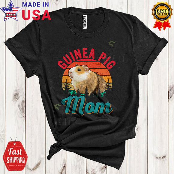 MacnyStore - Vintage Retro Guinea Pig Mom Cool Happy Mother's Day Matching Family Animal Lover T-Shirt