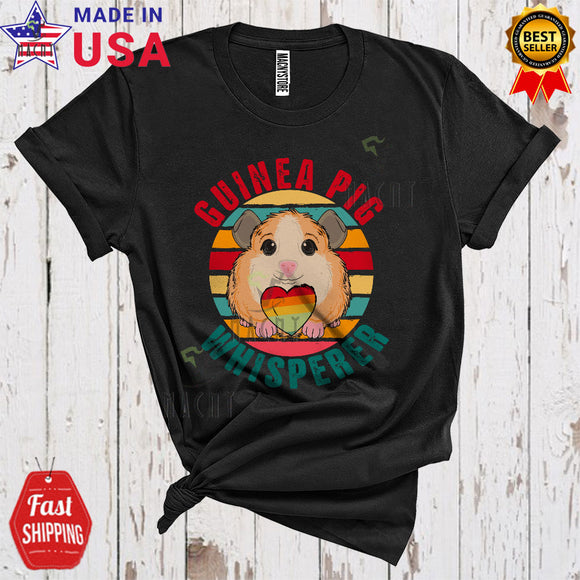 MacnyStore - Vintage Retro Guinea Pig Whisperer Cute Cool Guinea Pig Matching Zoo Keeper Wild Animal T-Shirt