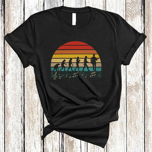 MacnyStore - Vintage Retro Guitar Evolution, Awesome Cool Guitar Player Lover, Musical Instruments Group T-Shirt