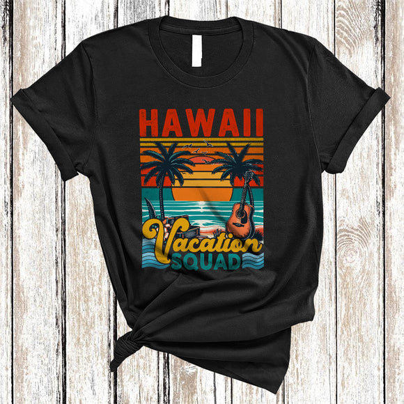 MacnyStore - Vintage Retro Hawaii Vacation Squad, Wonderful Summer Vacation 2024, Friends Family Group T-Shirt