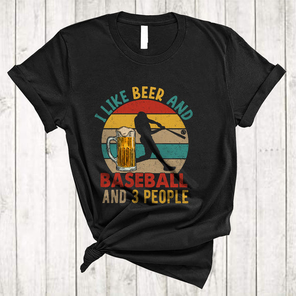 MacnyStore - Vintage Retro I Like Beer And Baseball, Cheerful Father's Day Mother's Day Drinking, Sport T-Shirt