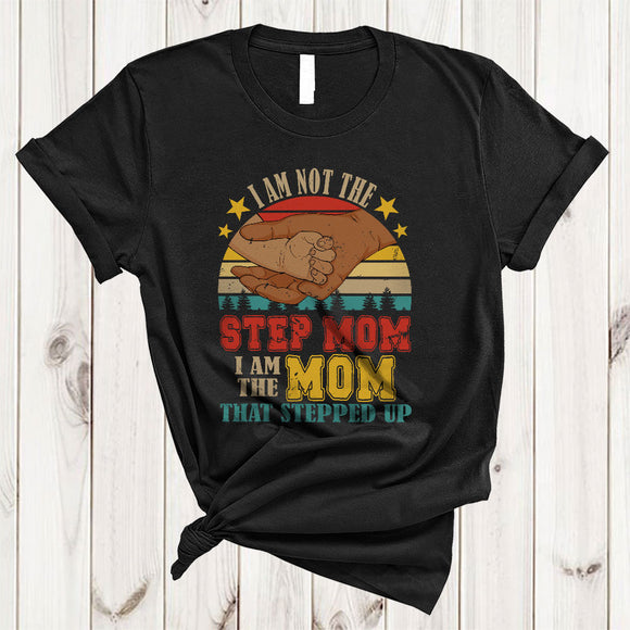 MacnyStore - Vintage Retro Not The Step Dad I Am The Dad That Stepped Up, Awesome Father's Day Hands, Family T-Shirt