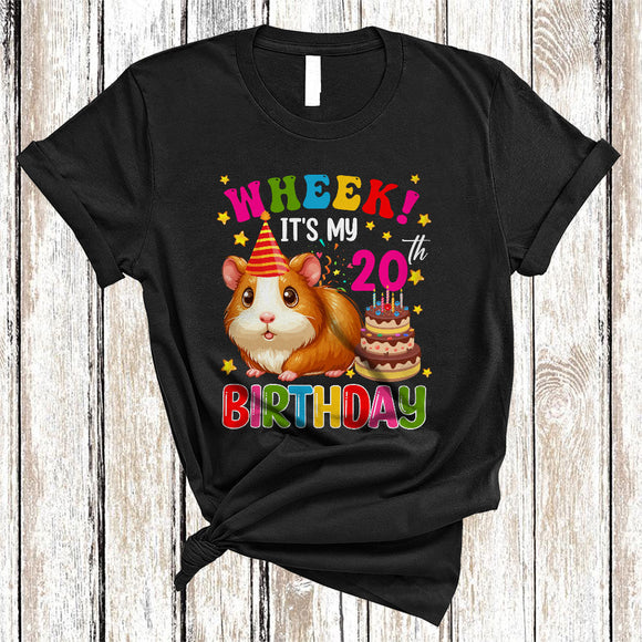 MacnyStore - Wheek It's My 20th Birthday, Cheerful Birthday Guinea Pig Owner Lover, Matching Family Group T-Shirt