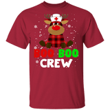 Reindeer Buffalo Plaid Boo Boo Crew Nurse Unisex T-ShirtT-Shirt - Macnystore