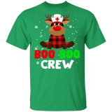 Reindeer Buffalo Plaid Boo Boo Crew Nurse Unisex T-ShirtT-Shirt - Macnystore